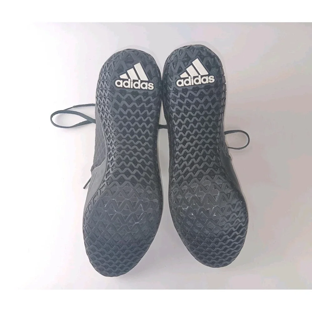 Adidas Mens Shoes Black Mat Wizard 4 Carbon Wrestling AC6971 Lace Up Size11.5